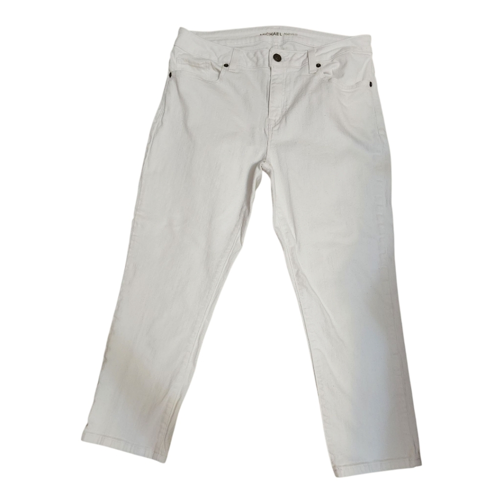 Michael Kors White Skinny Cropped Jeans